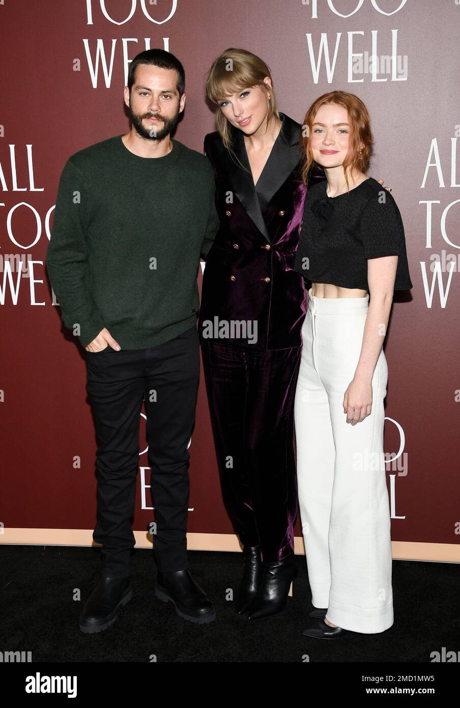 Actor Dylan O'Brien, left, writerdirector Taylor Swift and actor Sadie