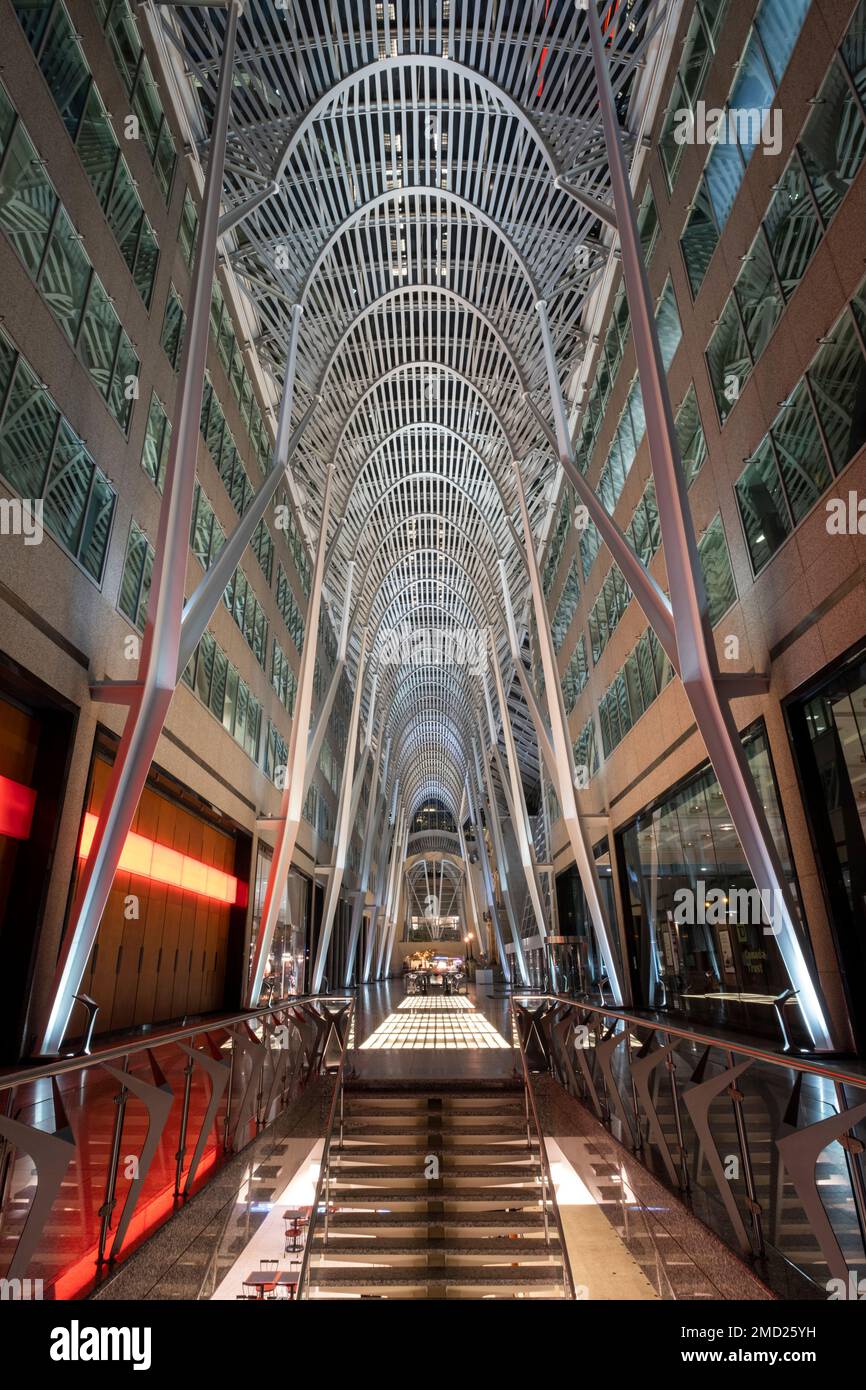 The Allen Lambert Galleria at Night, Brookfield Place, Toronto, Ontario, Kanada Stockfoto