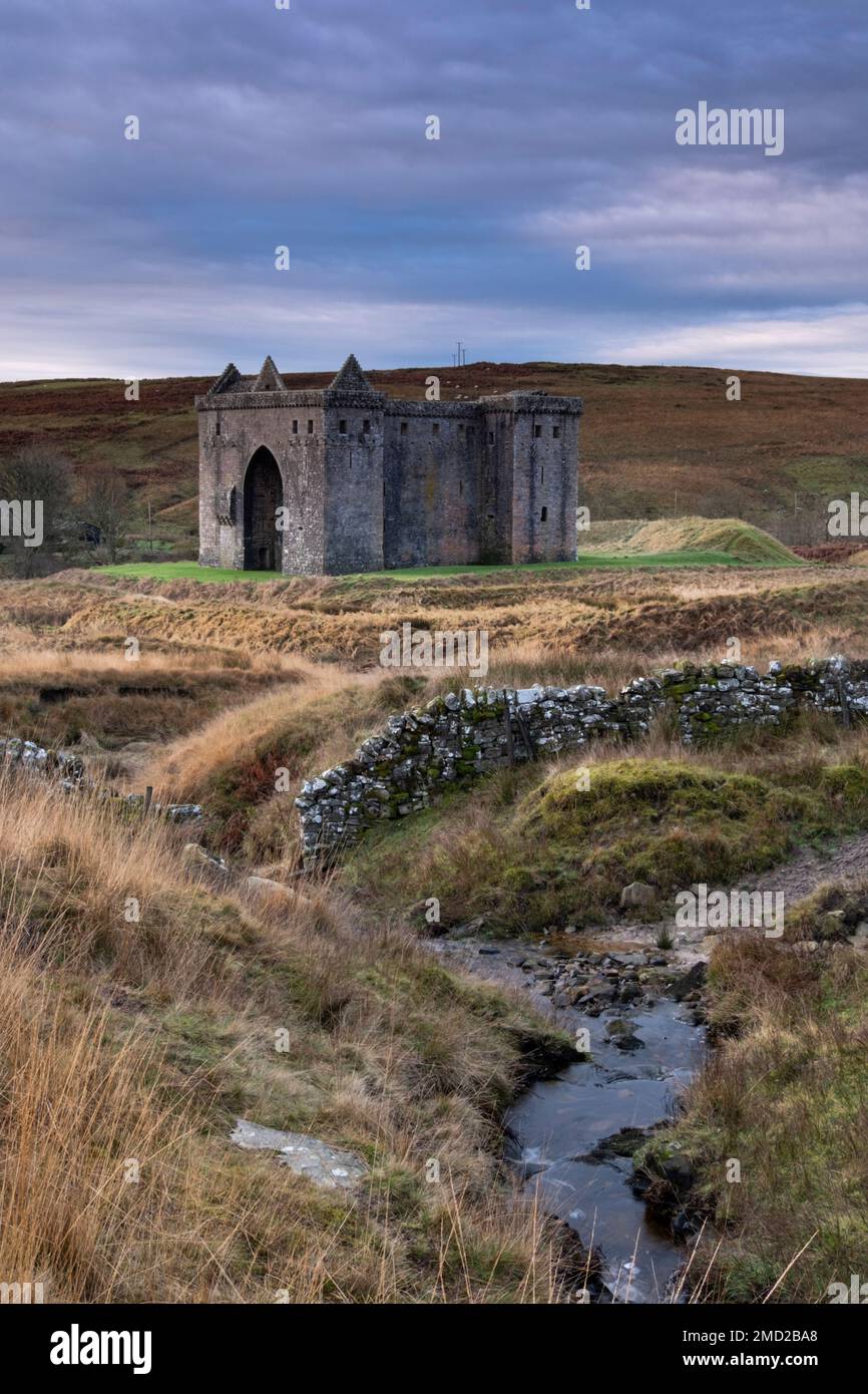 Hermitage Castle, Liddesdale, Hawick, Roxburghshire, Schottische Grenzen, Schottland, Großbritannien Stockfoto