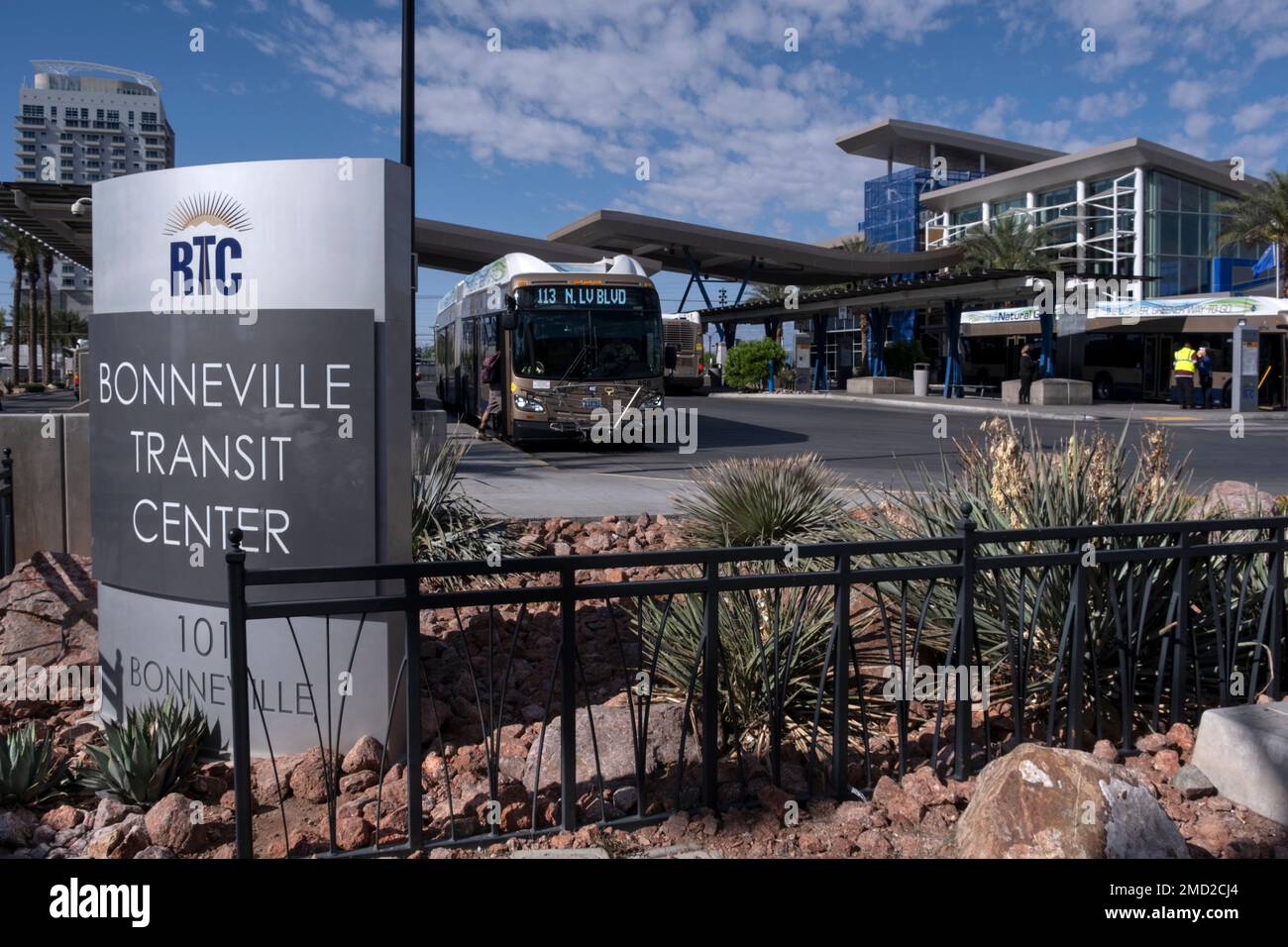 Das Bonneville Transit Station Bus Depot, Las Vegas, Nevada, USA Stockfoto