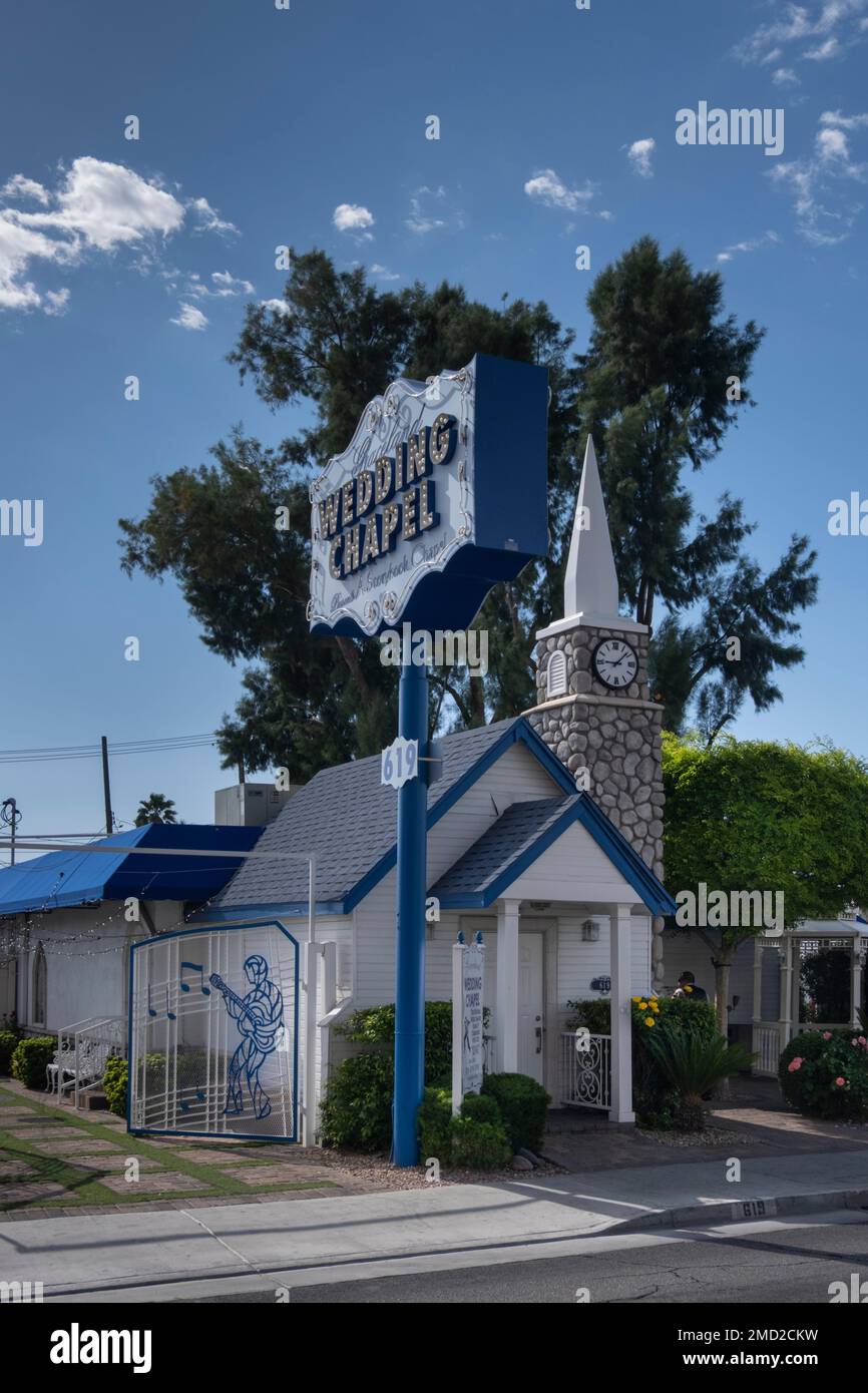 Graceland Wedding Chapel, Las Vegas Boulevard, Las Vegas, Nevada, USA Stockfoto