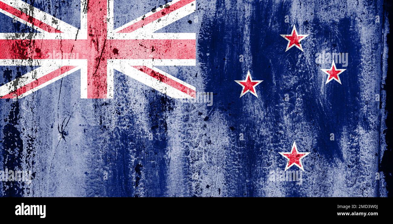 Die Flagge Neuseelands wurde 1834 eingeführt Stockfoto