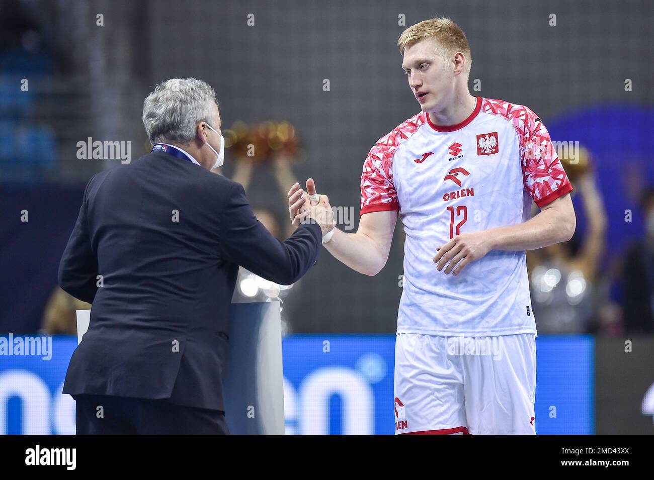 Krakau, Polen. 22. Januar 2023. Ariel Pietrasik, Spielerin des Spiels, zawodnik meczu bei der IHF menÕs Weltmeisterschaft zwischen Iran und Polen am 22. Januar 2023 in Krakau, Polen. (Foto: PressFocus/Sipa USA) Guthaben: SIPA USA/Alamy Live News Stockfoto