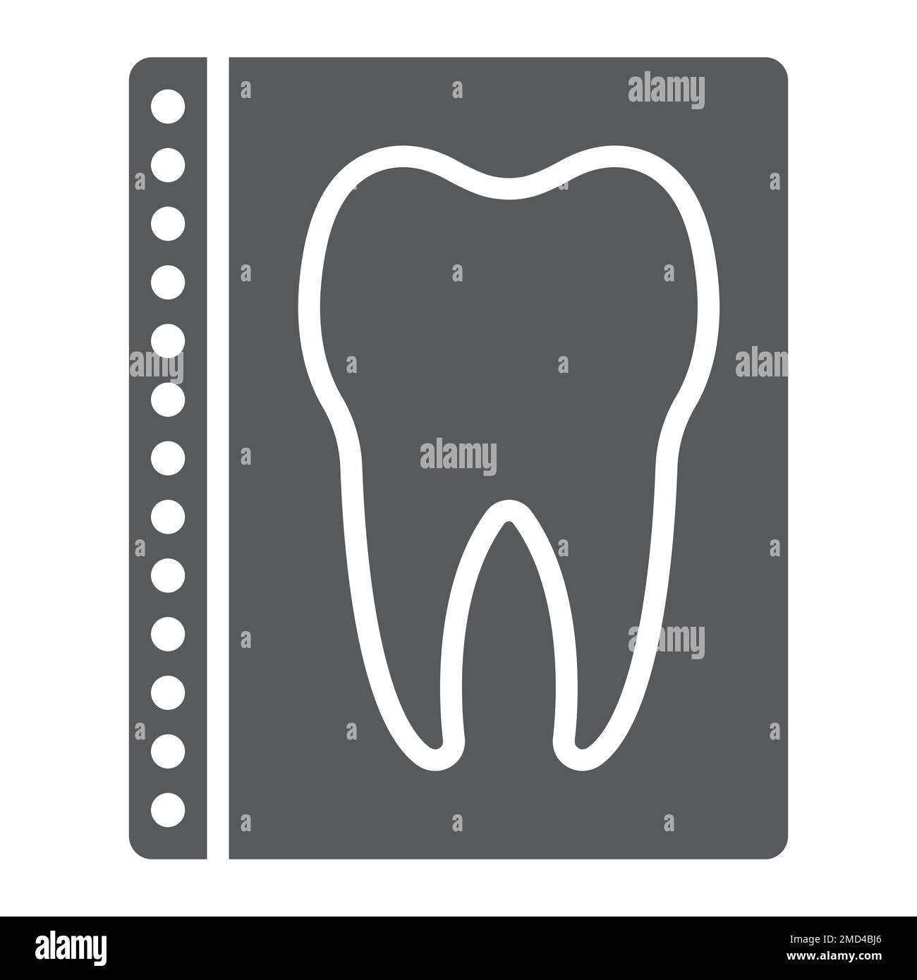 Dentales Röntgen-Glyphe-Symbol, Stomatologie und Zahnmedizin, radiologische Zeichen-Vektorgrafiken, ein solides Muster auf weißem Hintergrund, eps 10. Stock Vektor