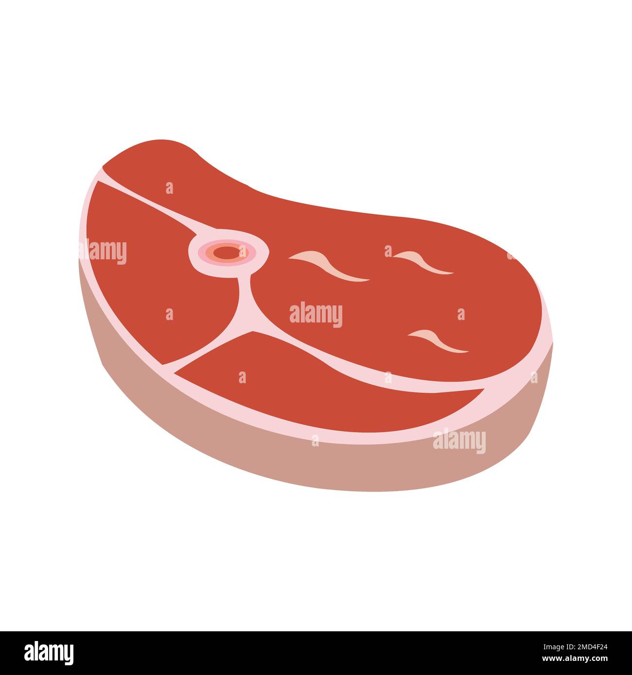 Vorlage für Vektordesign des Meat Icon-Logos Stockfoto