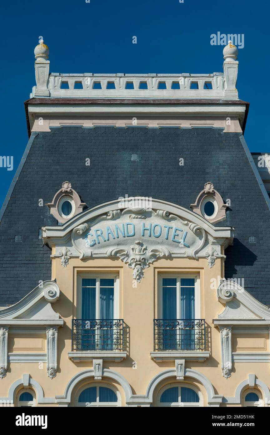 France, Calvados (14), Cabourg, Grand Hotel, Luxushotel aus der Belle Epoque, das regelmäßig vom französischen Schriftsteller Marcel besucht wurde Stockfoto