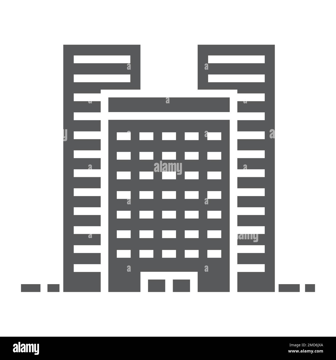 Gebäude Glyphe Symbol, Immobilien und Haus, Vektorgrafiken für Stadtzeichen, ein ausgefülltes Muster auf weißem Hintergrund, eps 10. Stock Vektor