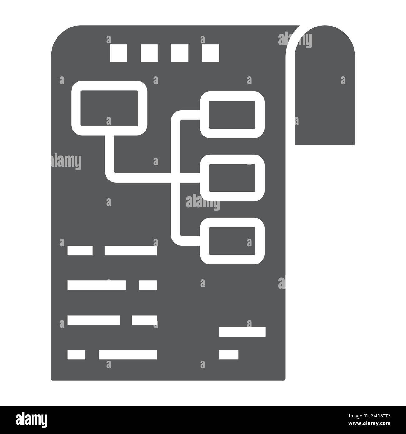 Planungs-Glyphe-Symbol, Entwicklung und Geschäft, Businessplan-Vektorgrafiken, ein durchgehendes Muster auf weißem Hintergrund, eps 10. Stock Vektor