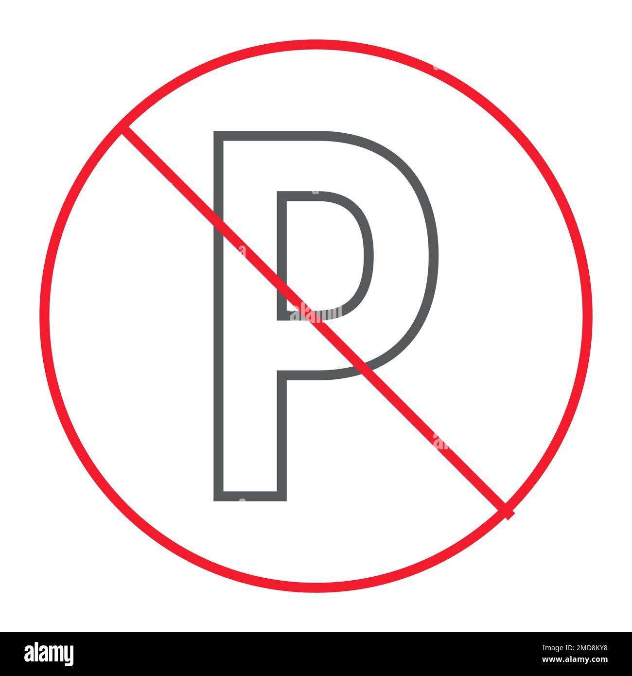 Kein Parken dünne Linie Symbol, Verbot und verboten, keine Vektorgrafiken  für Autozeichen, ein lineares Muster auf weißem Hintergrund, Schritt 10  Stock-Vektorgrafik - Alamy