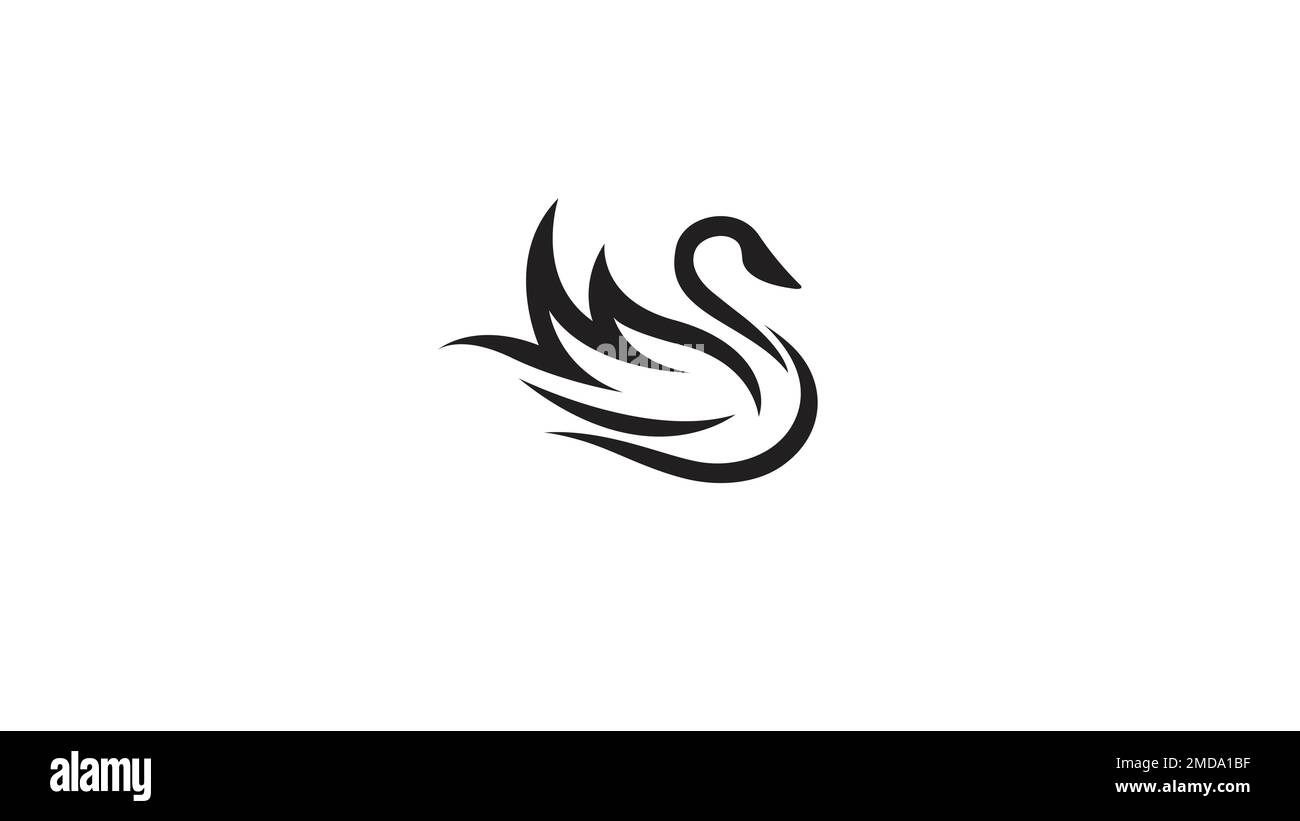 Creative Balck Swan Logo-Design-Vektor Stock Vektor