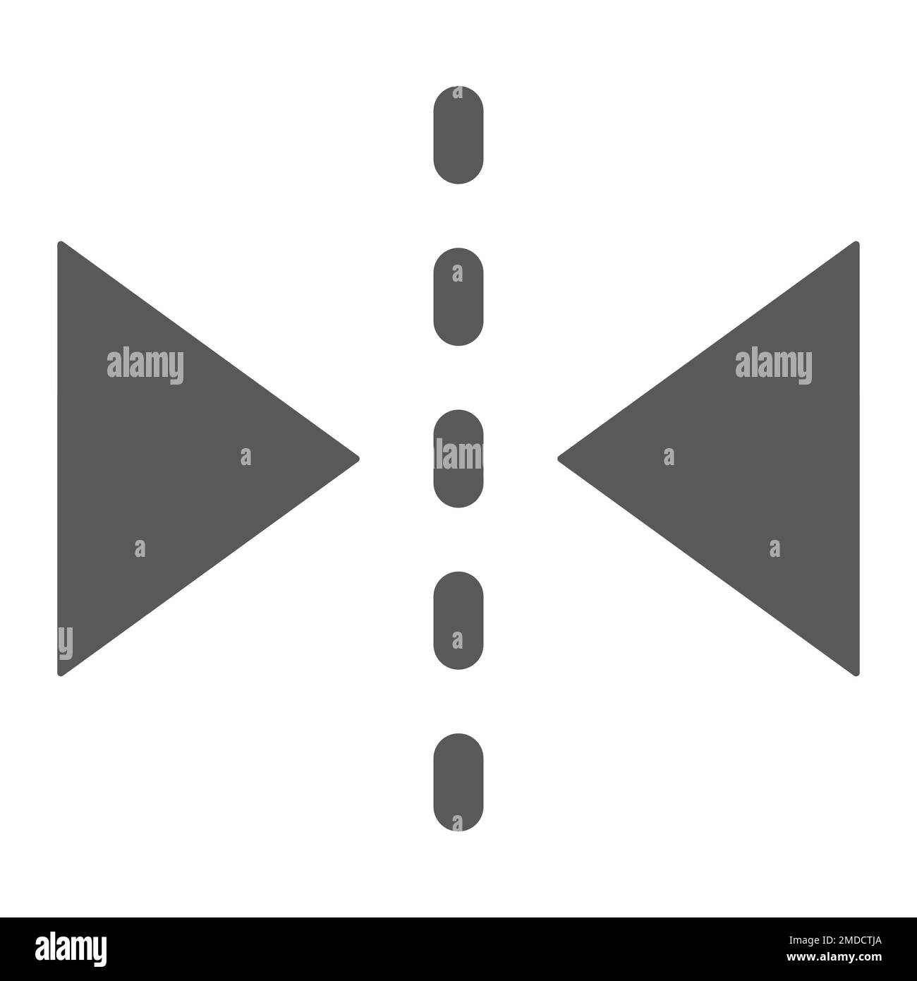 Glyphe-Symbol des Reflexionswerkzeugs, Werkzeuge und Design, Spiegelzeichen, Vektorgrafiken, ein durchgehendes Muster auf weißem Hintergrund, eps 10. Stock Vektor