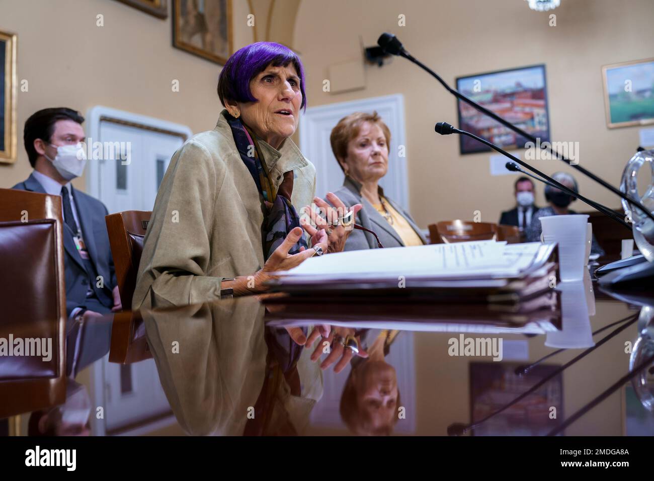 House Appropriations Committee Chair Rosa DeLauro, DConn., left