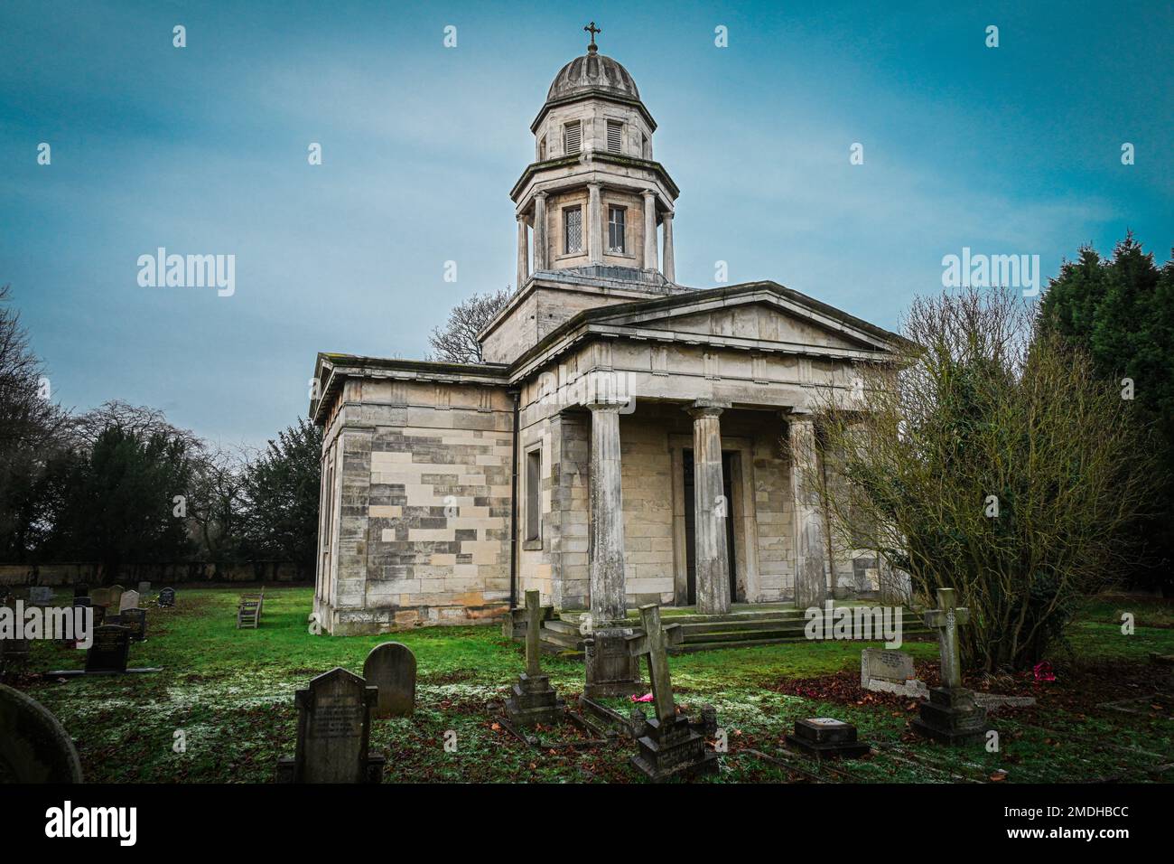 Das Mausoleum, erbaut für den vierten Herzog von Newcastle zu Ehren seiner Frau Georgiana Elizabeth, erbaut 1822, Milton, West Markham, Nottinghamshire Stockfoto