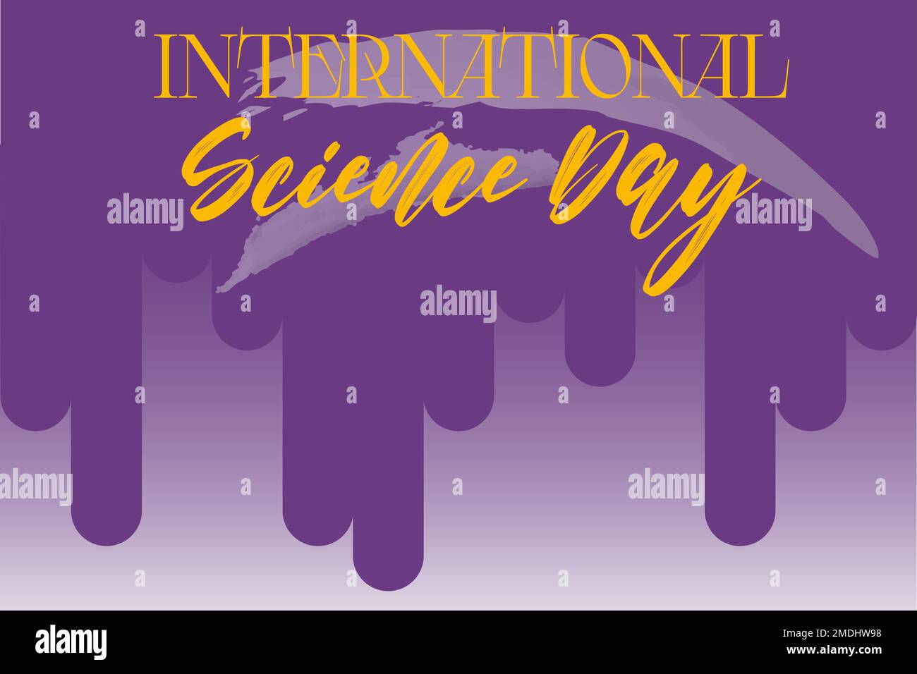 Happy National Science Day mit modernem, geometrischem, technologischem, wissenschaftlichem und innovativem Element. Vektordarstellung des Wissenschaftstages Stock Vektor