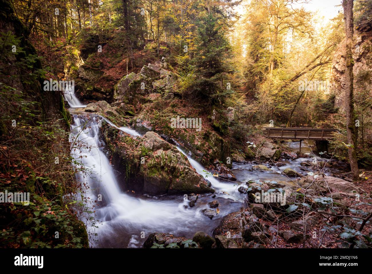 La petite Cascade de Tendon, Frankreich, Vogesen, Automobile Stockfoto