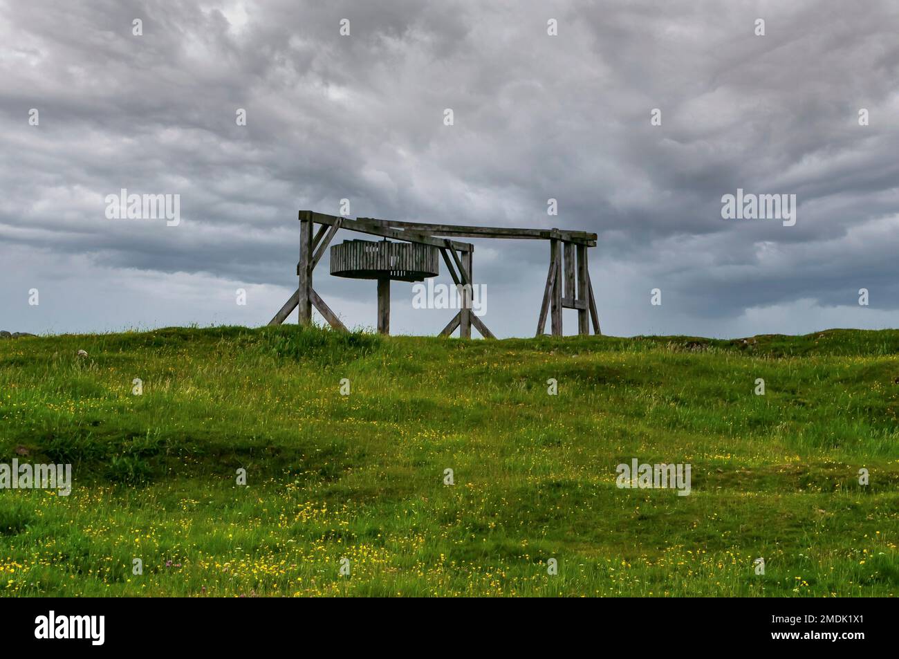 Perfekte Nachbildung von Pferdegin in der Magpie Lead Mine, in der Nähe von Sheldon, Derbyshire. Stockfoto