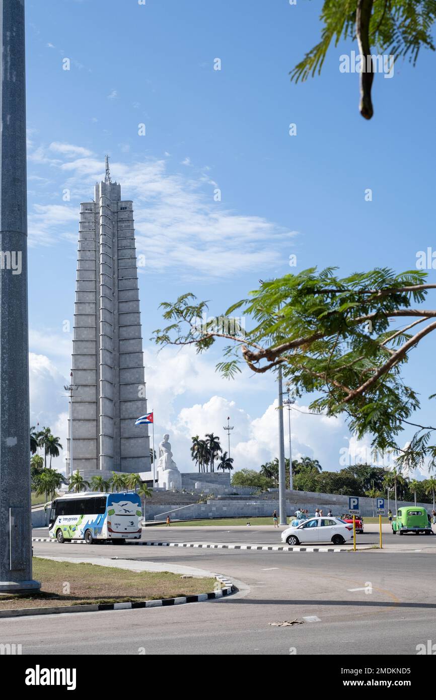 Monumento a José Martí, José Martí Memorial, Plaza de la Revolución, Revolutionsplatz, Havanna, Kuba Stockfoto