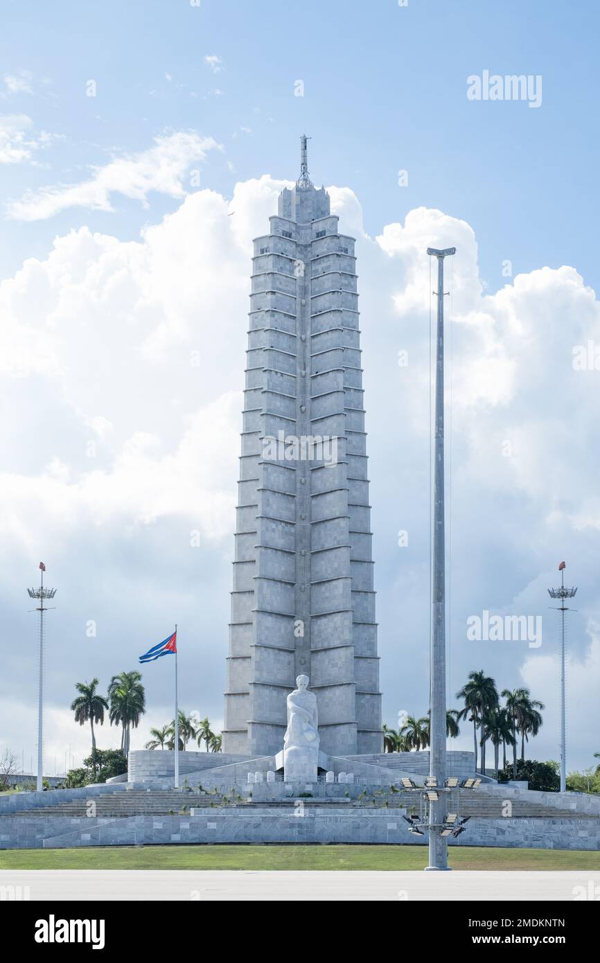 Monumento a José Martí, José Martí Memorial, Plaza de la Revolución, Revolutionsplatz, Havanna, Kuba Stockfoto