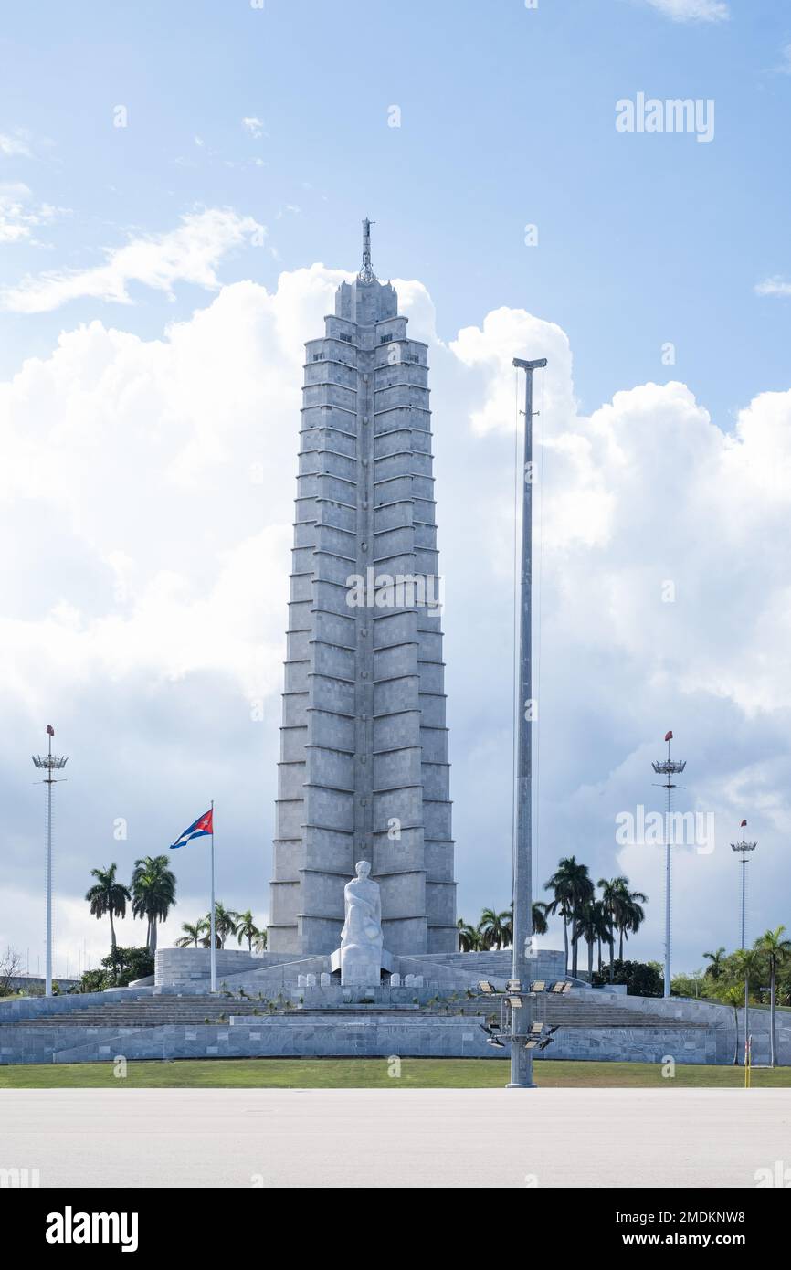 Monumento a José Martí, José Martí Memorial, Plaza de la Revolución, Revolutionsplatz, Havanna, Kuba Stockfoto