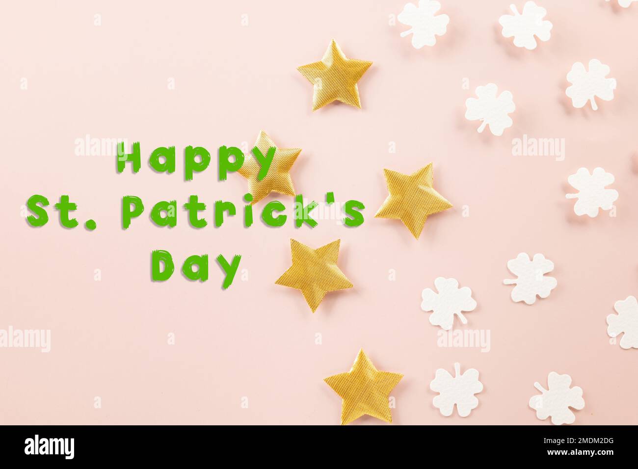 Happy St. Patricks Day Dekoration Hintergrund Stockfoto