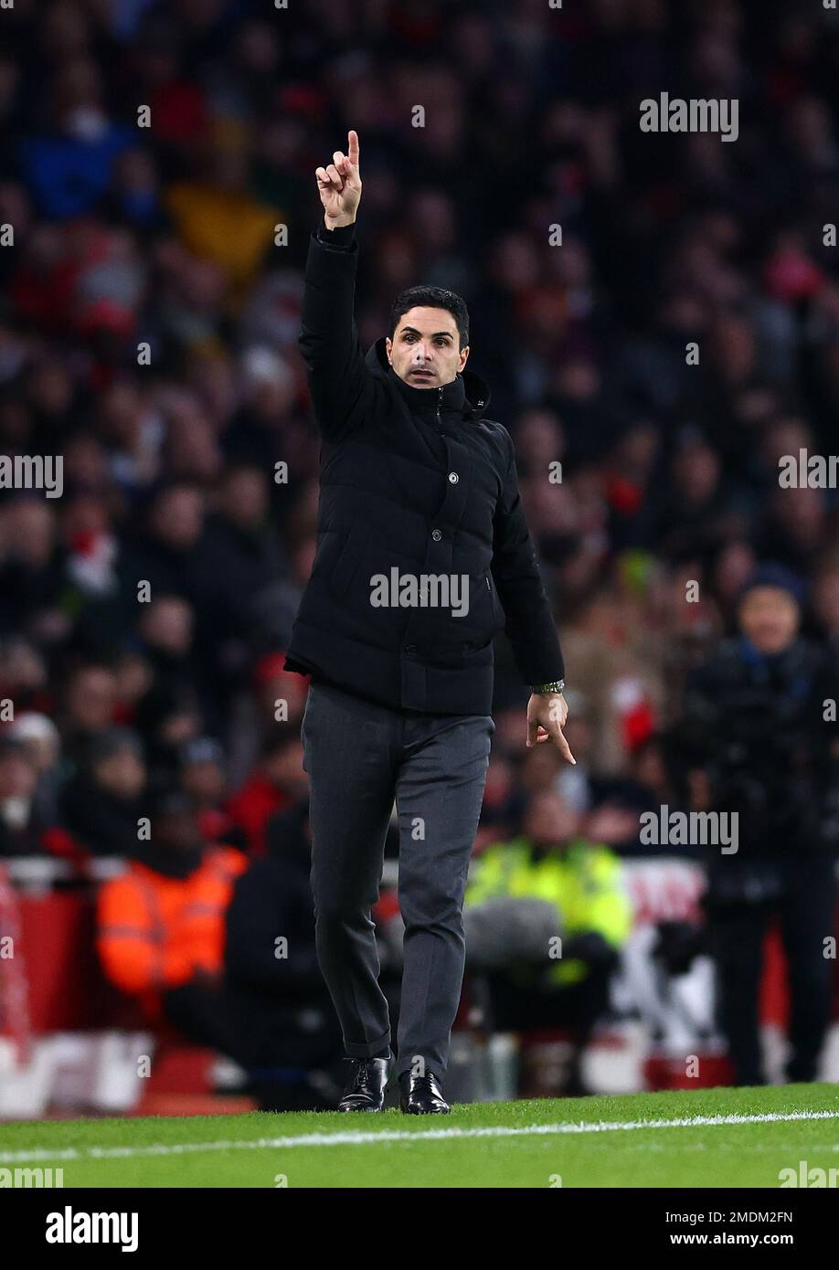 London, England, 15. Januar 2023. Mikel Arteta Manager von Arsenal während des Premier League-Spiels im Tottenham Hotspur Stadium, London. Der Bildausdruck sollte lauten: David Klein/Sportimage Stockfoto