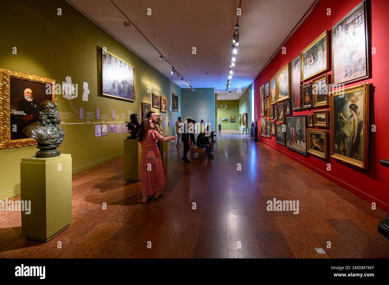 BUDAPEST, UNGARN. Sammlung von Gemälden und Skulpturen in der Ungarischen Nationalgalerie im Budaer Schloss, dem ehemaligen Königspalast Stockfoto
