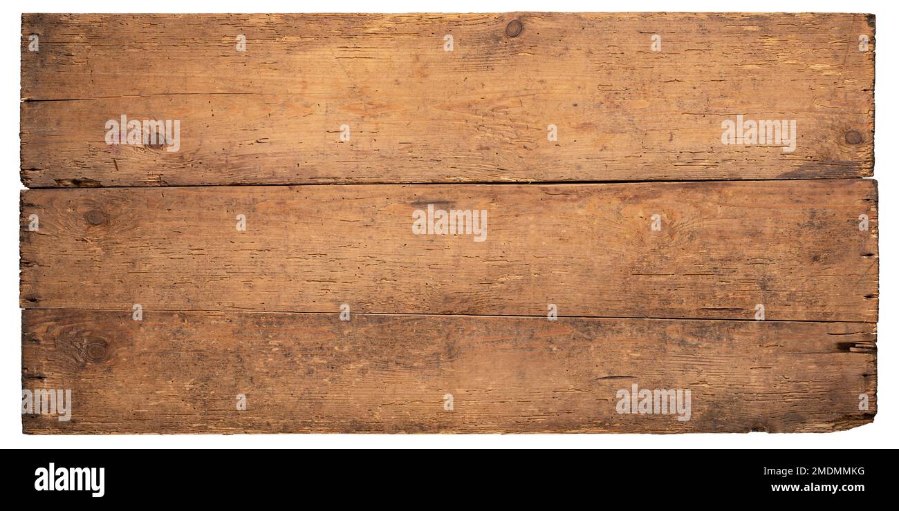 Holzstruktur, Platten isoliert auf weißem Hintergrund Stockfoto