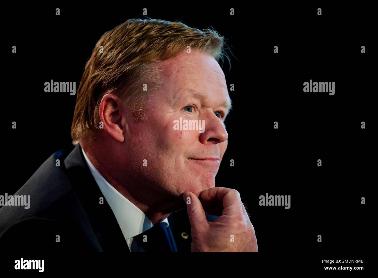 Zeist, Niederlande. 23. Januar 2023. ZEIST, NIEDERLANDE - JANUAR 23: Trainer Ronald Koeman aus den Niederlanden während einer Pressekonferenz der niederländischen Männer-Fußballmannschaft auf dem KNVB Campus am 23. Januar 2023 in Zeist, Niederlande (Foto von Broer van den Boom/Orange Pictures) Kredit: Orange Pics BV/Alamy Live News Stockfoto