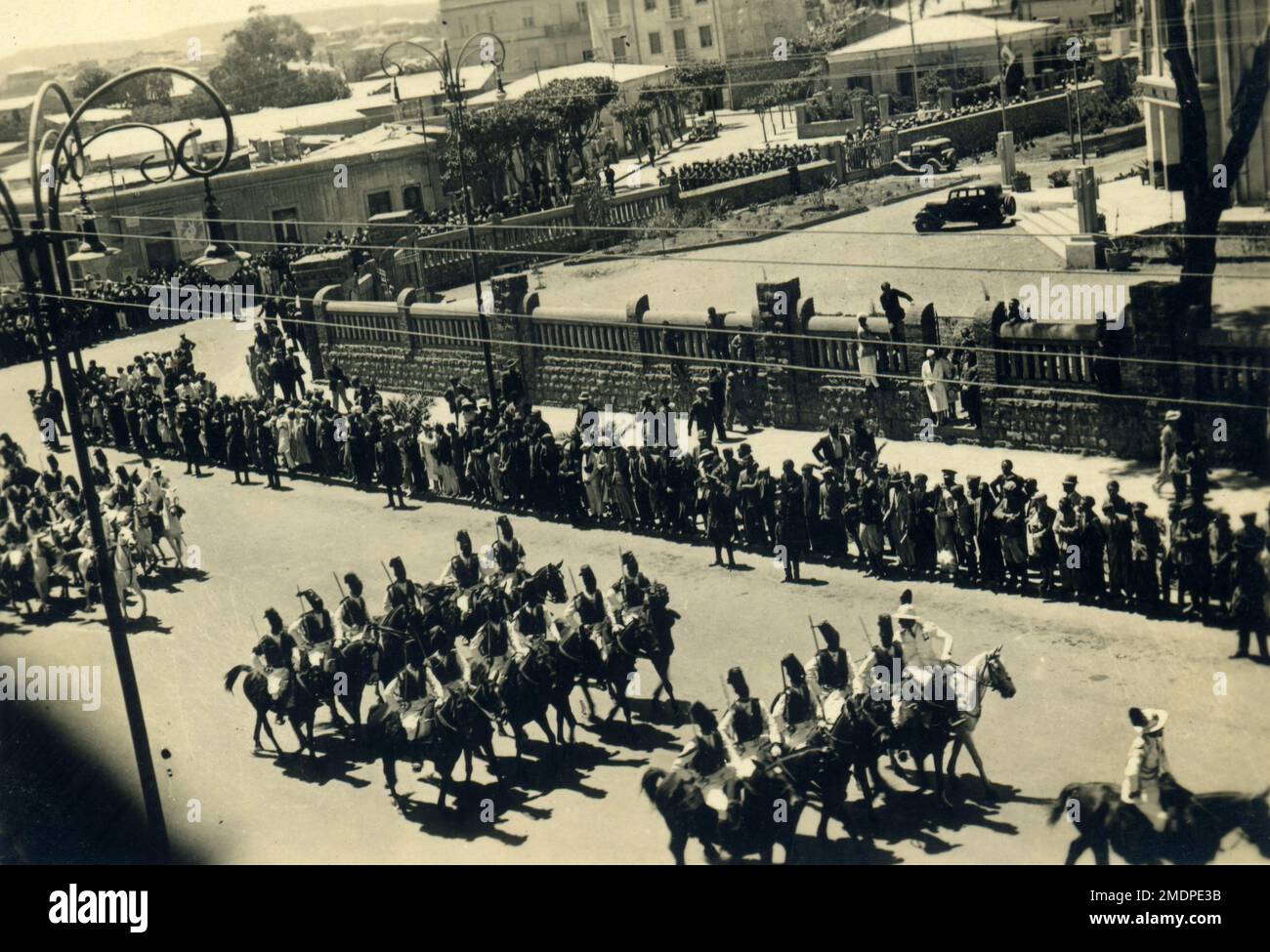 Afrika, Eritrea, Asmara, 1937, italienische Armeeprozession, Faschismus Stockfoto