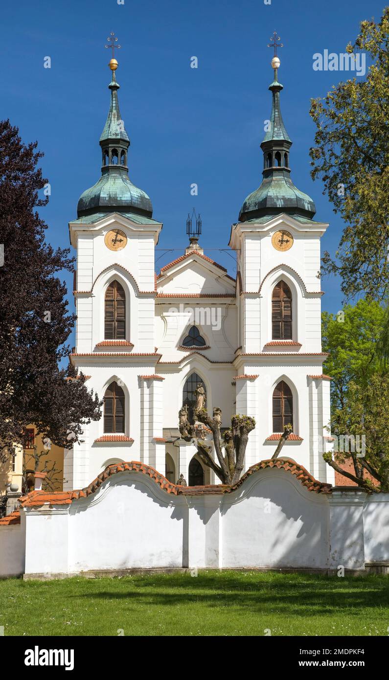 Kirche im Prämonstratenserkloster Zeliv, barocke Architektur von Jan Blazej Santini Aichel, Bezirk Pelhrimov in der Vysocina-Region der C. Stockfoto