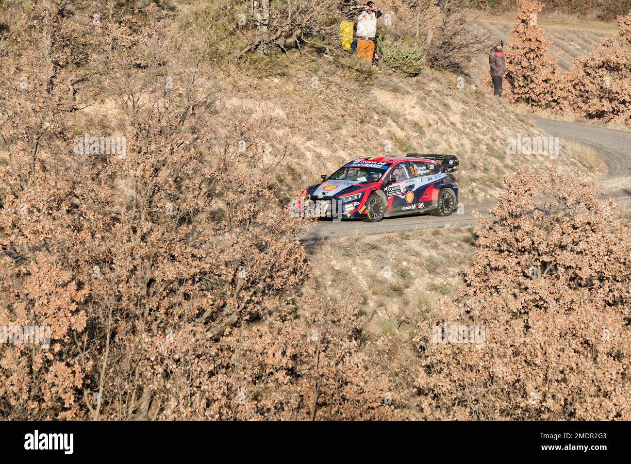 WRC MONTE CARLO 2023 Neuville Thierry - Wydaeghe Martijn ES10/13 , Puimichel, FRANKREICH, 21/01/2023 Florent 'MrCrash' B. Stockfoto