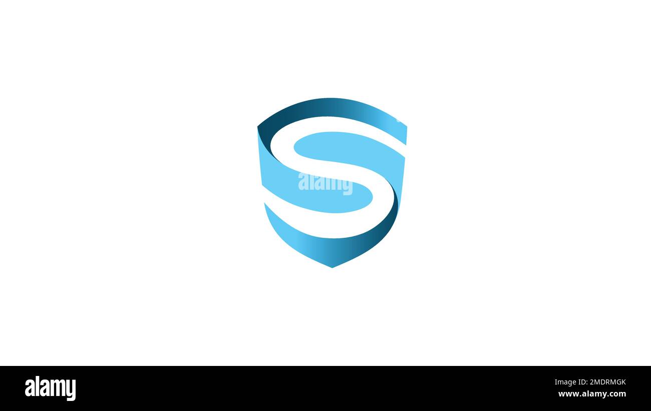 Logo von Shield mit Vektorsymbol-Design Stock Vektor