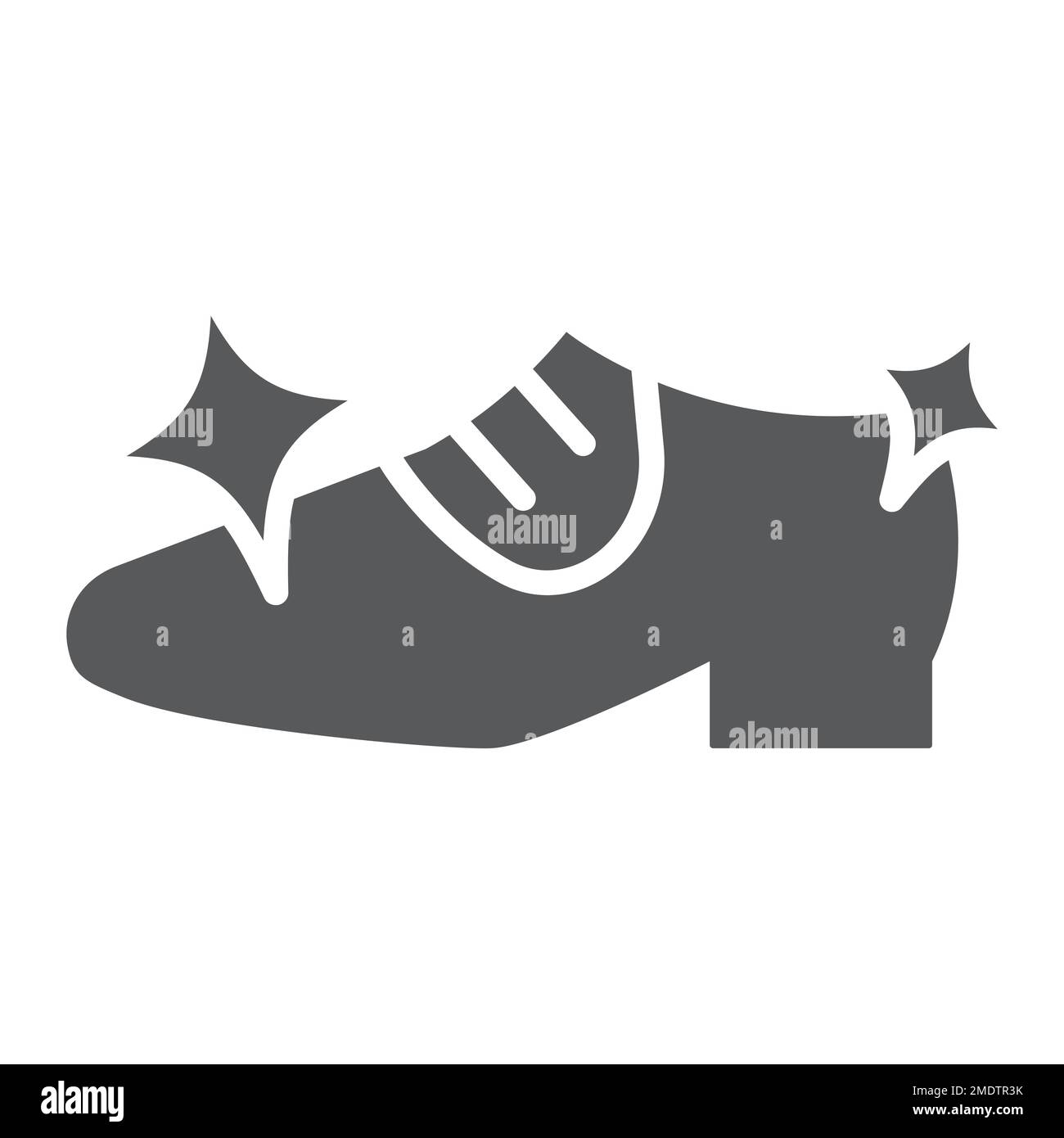 Glyphe-Symbol für Schuhreinigung, Schuhe und Sauberkeit, glänzendes Schuhschild, Vektorgrafiken, ein durchgehendes Muster auf weißem Hintergrund, 10. Stock Vektor