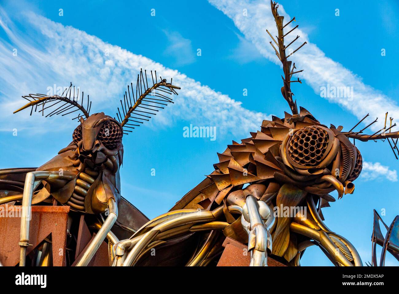 Le Attrata von Margaret Long & Orion Fredericks auf der Radical Horizons Exhibition of Burning man Festival Skulpturen in Chatsworth Derbyshire UK 2022 Stockfoto