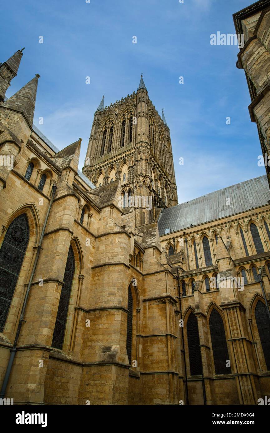 Detail der Lincoln Cathedral. Stockfoto
