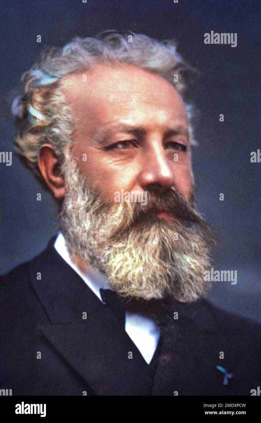 Portrait de Jules Verne - ecrivain francais Stockfoto