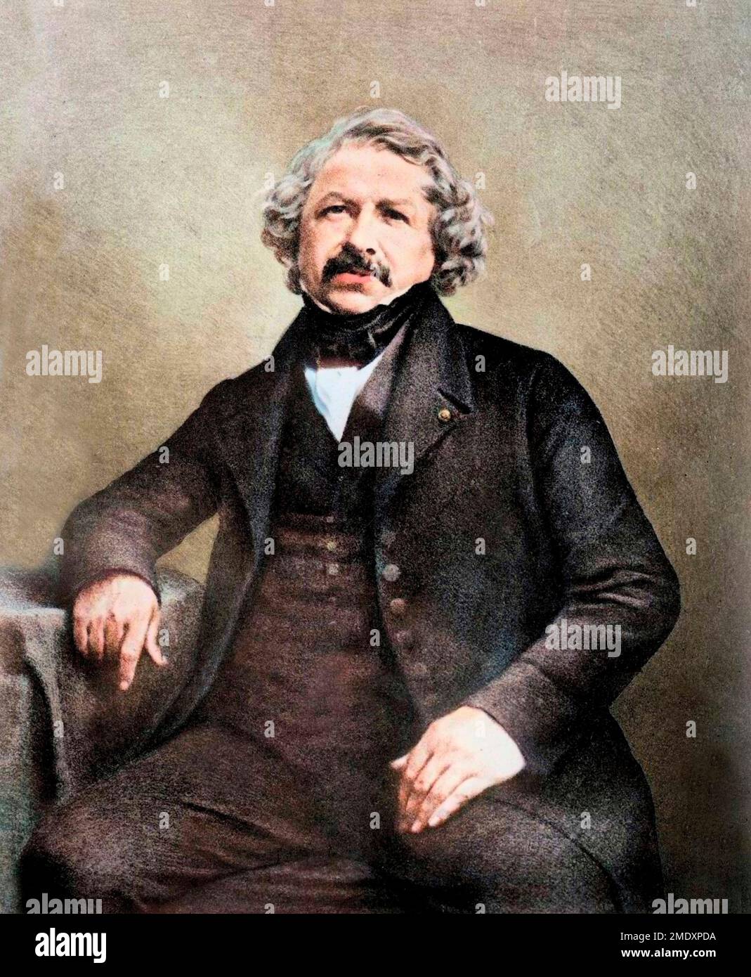 Louis Daguerre (1787-1851) - peintre et photographe francais Stockfoto