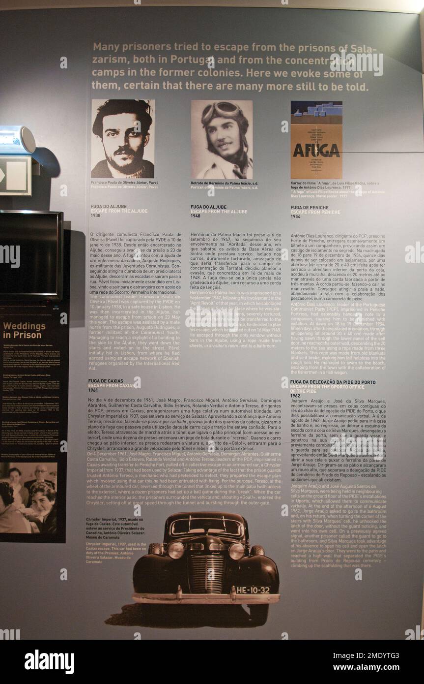 Aljube Museum Resistance and Freedom (ehemaliges politisches Gefängnis während der Diktatur von Salazar), Lissabon, Portugal Stockfoto