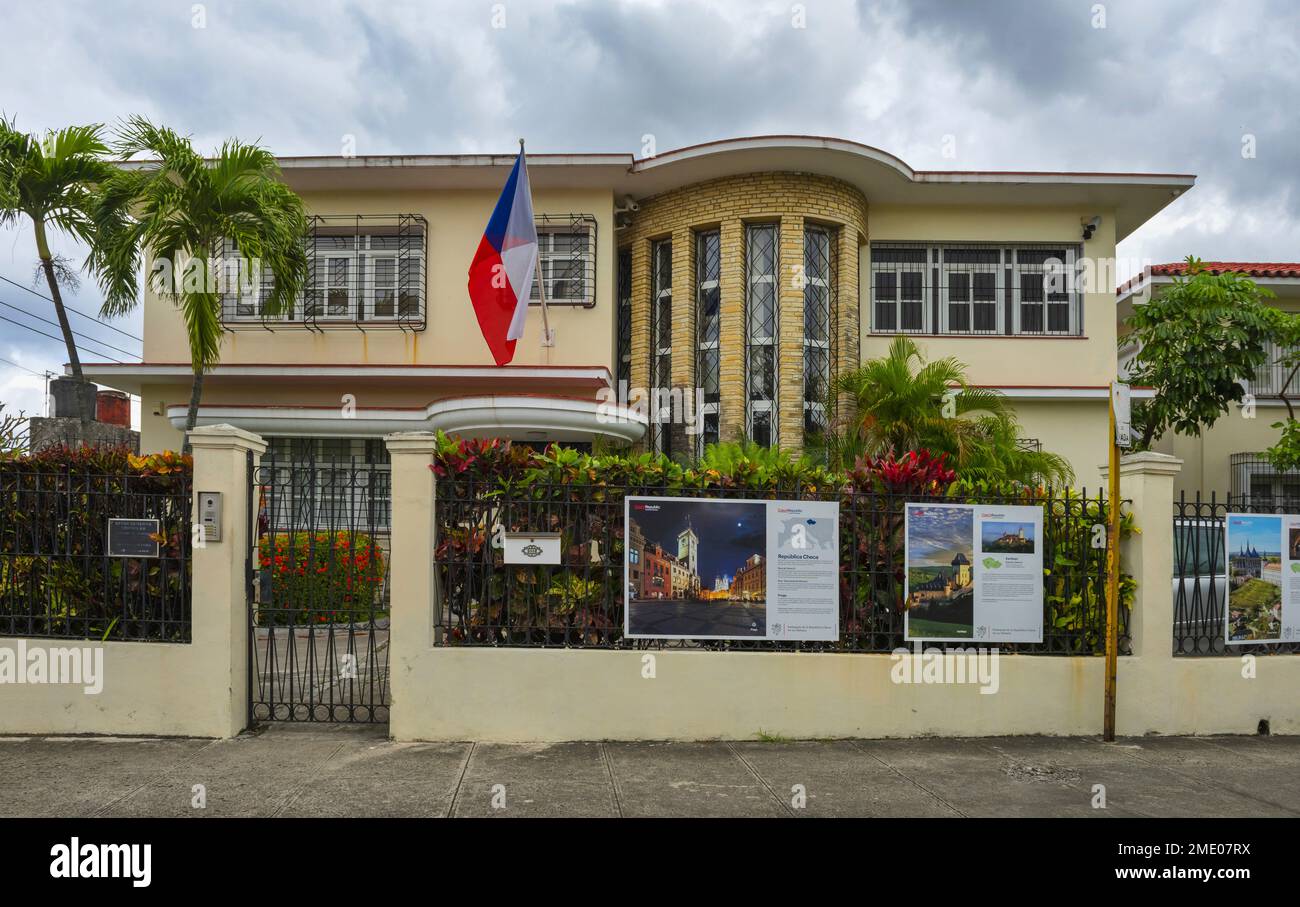 Tschechische Botschaft in Havanna Stockfoto