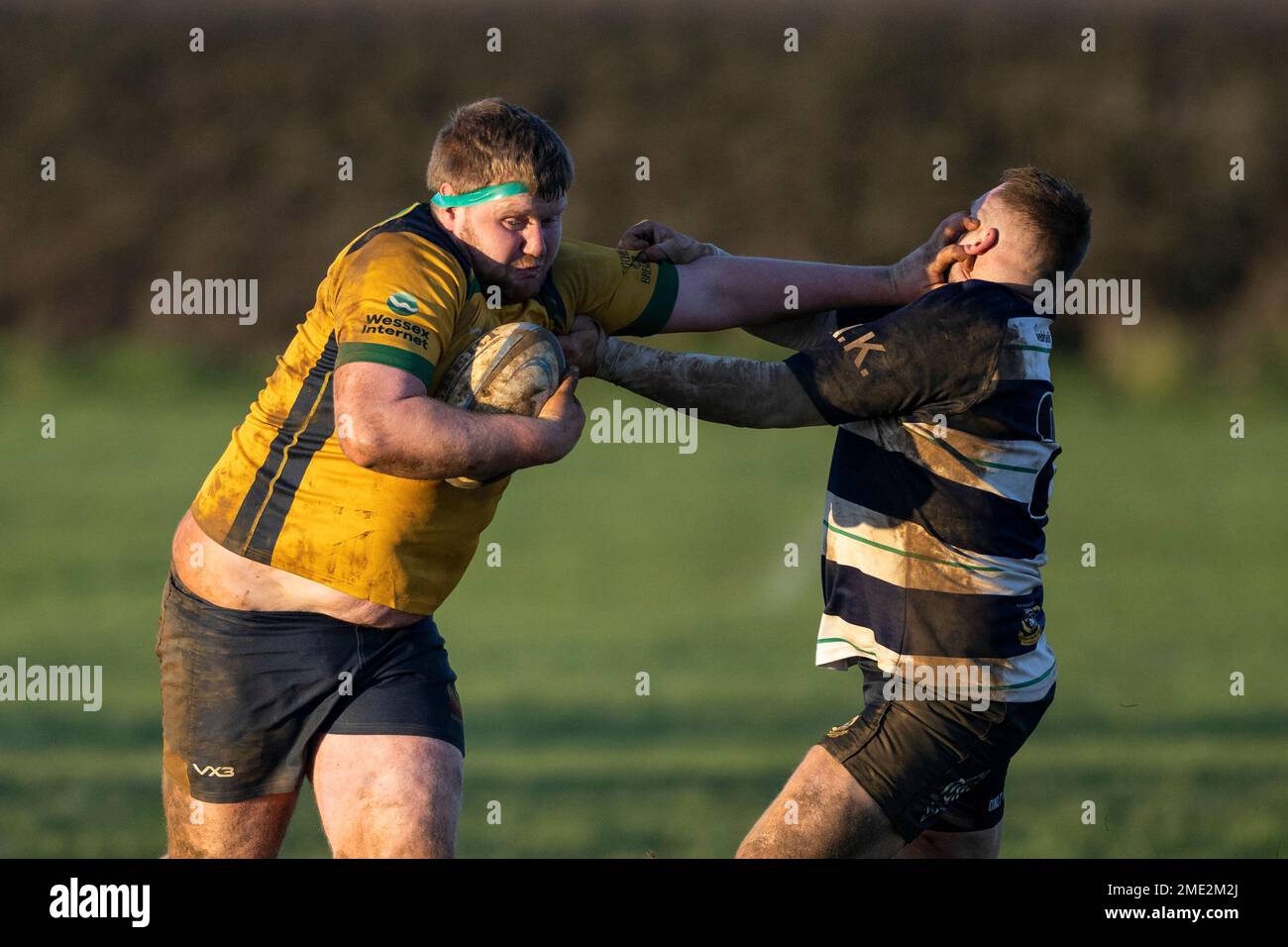 North Dorset RFC - Gillingham - Dorset - England. North Dorset Badgers gegen Westbury RFC. Samstag, 21. Januar, 2023 Stockfoto
