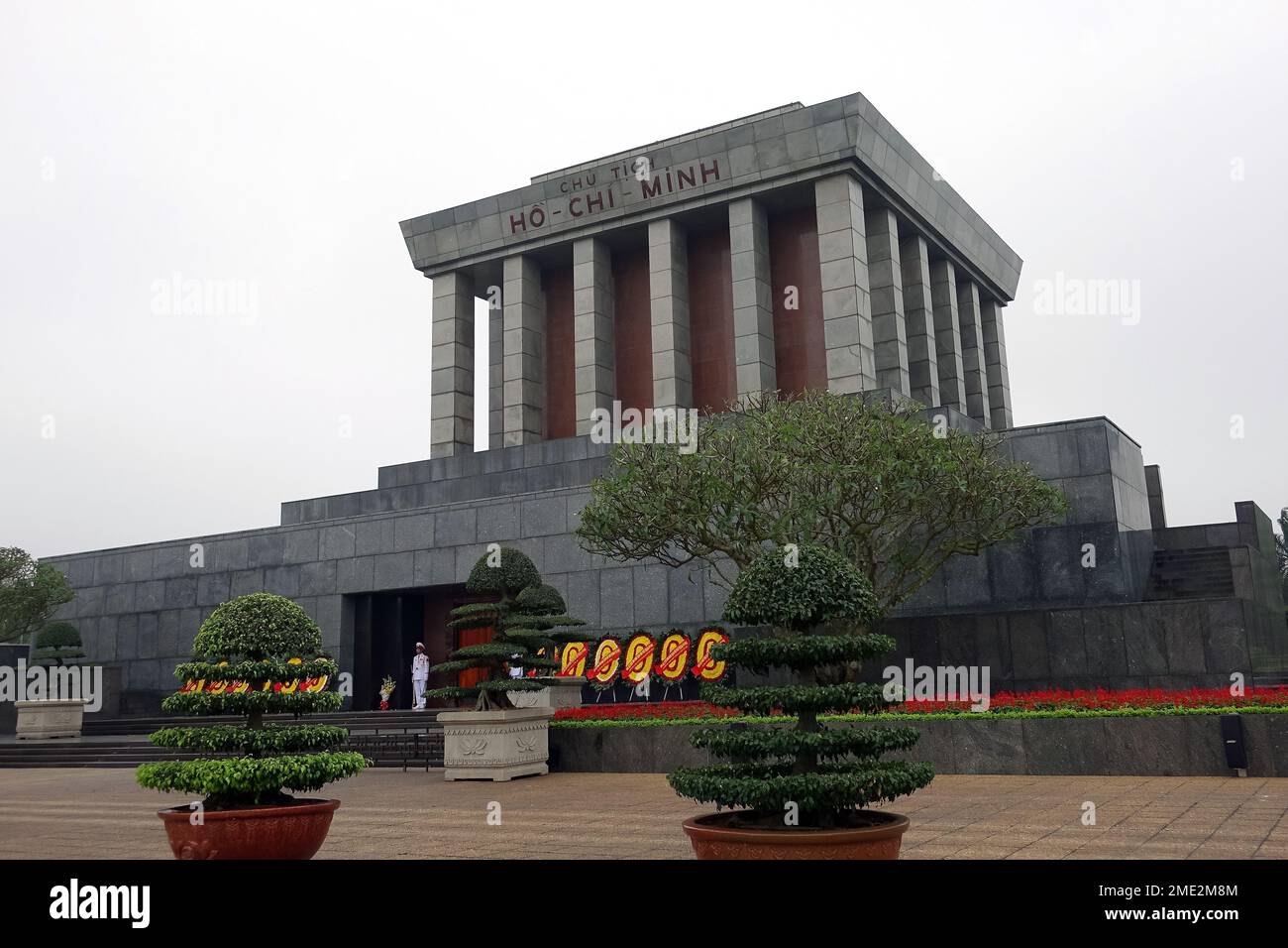 Präsident Ho Chi Minh Mausoleum, Lăng Chủ tịch Hồ Chí Minh, Ba Dinh Square, Ba Dinh District, Hanoi, Hà Nội, Vietnam, Asien Stockfoto