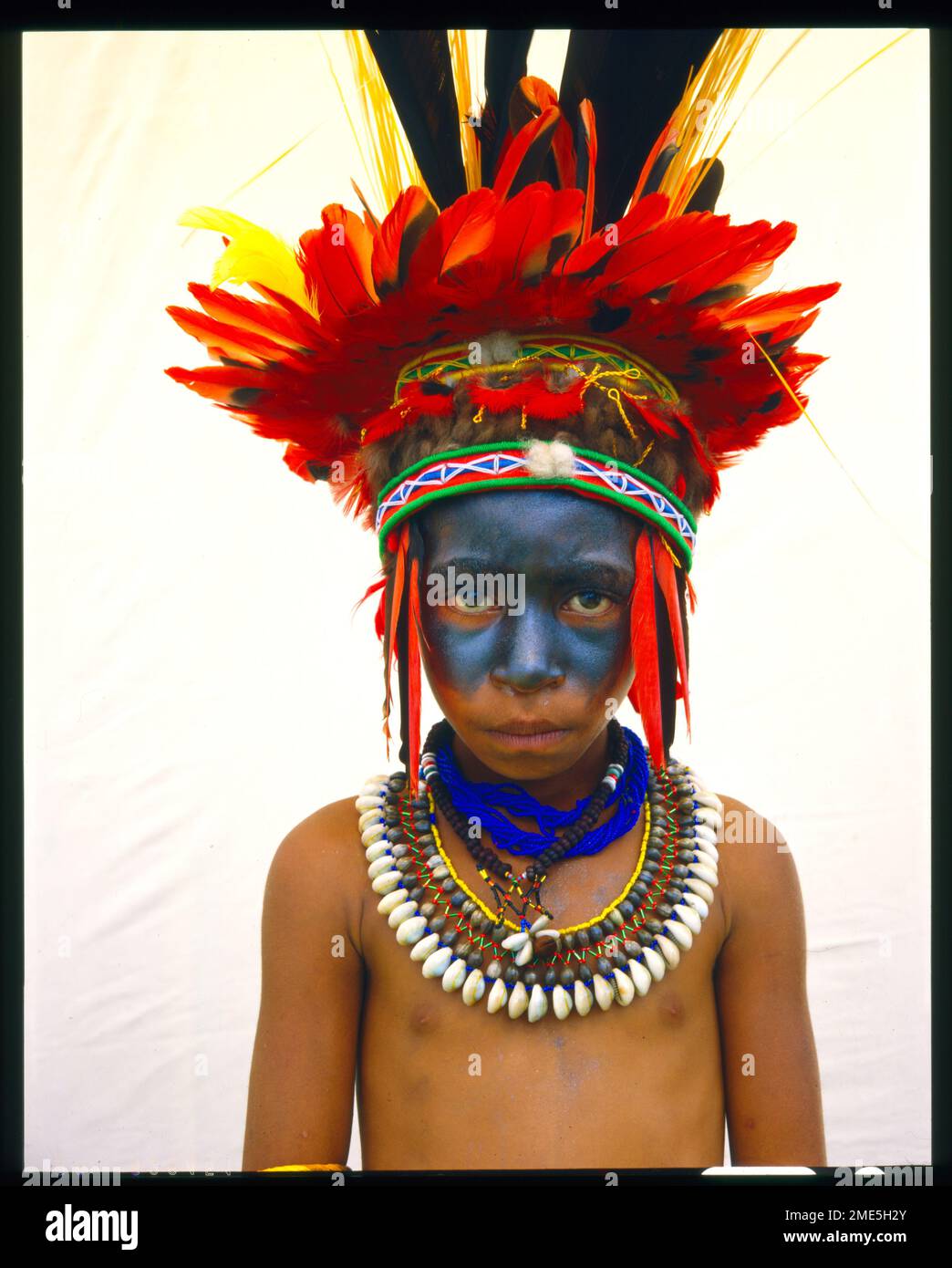 Acht Jahre alt, Agnes aus Ugai Village Goroka Papua Neuguinea Stockfoto