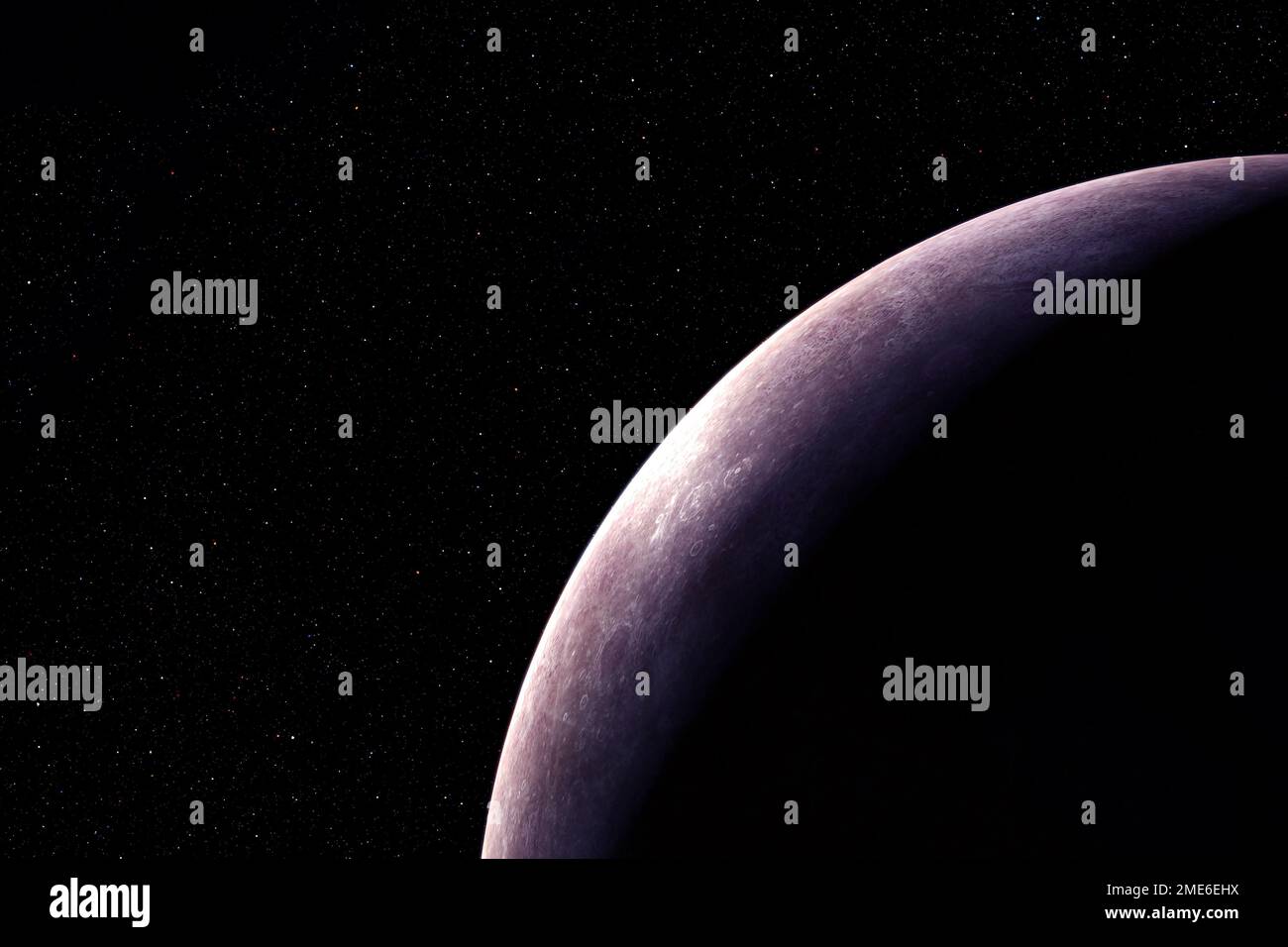 Eiskaltes Exoplanet auf dunklem Hintergrund. Elemente dieses Bildes, bereitgestellt von der NASA Stockfoto
