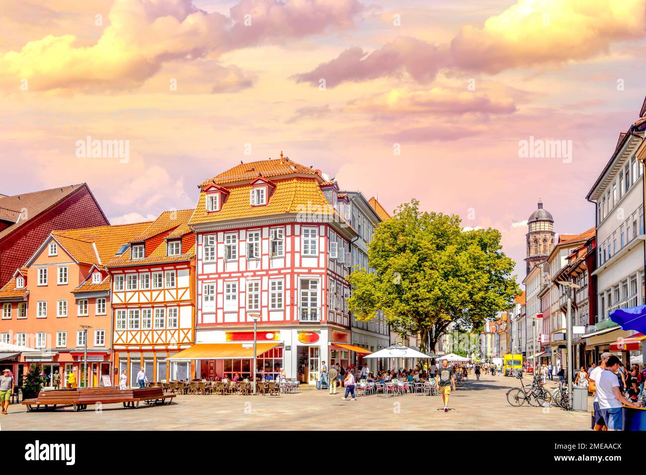 Germany lower goettingen marketplace old Fotos und Bildmaterial in