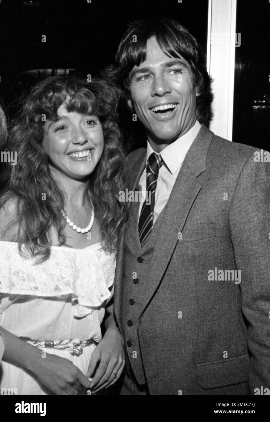 Richard Hatch und Pam Fairchild auf der After-Party zur Eröffnungsnacht von Little Johnny Jones im LA Music Center am 6. Mai 1981. Kredit: Ralph Dominguez/MediaPunch Stockfoto