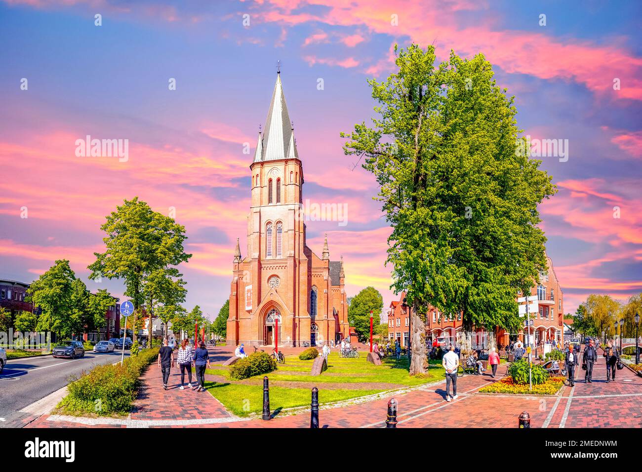 Altstadt von Papenburg, Deutschland Stockfoto