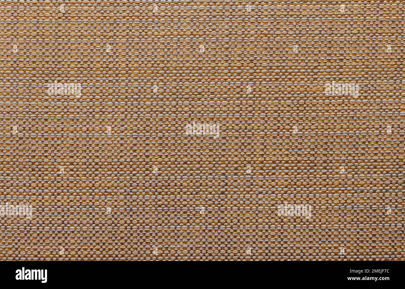 Textilhintergrund. Nahaufnahme der braunen Stoffstruktur. Stockfoto