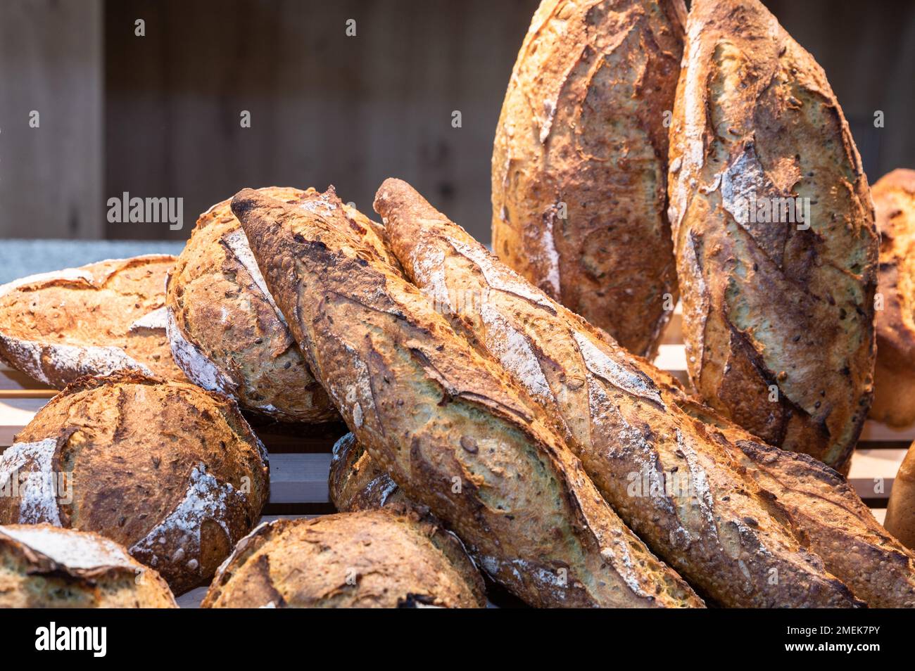 Leckeres, spezielles und frisches, wunderschönes französisches Brot Stockfoto