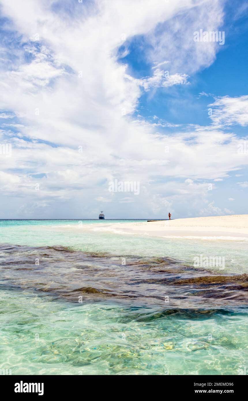 Tropische Lagune, Baa-Atoll, Malediven Stockfoto