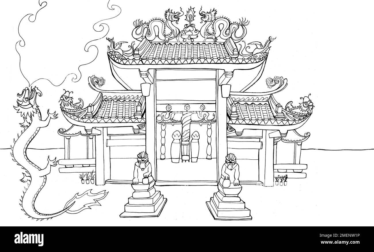 Chinesische Tempel Stockfoto